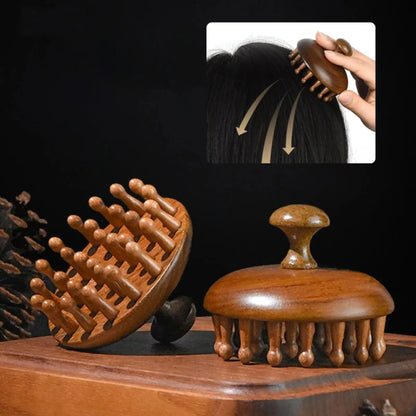 Massagekamm aus Holz – Kopfhaut- & Körpermassage für Entspannung und Durchblutung | WELLURE
