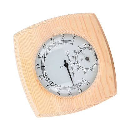 Sauna Thermometer & Hygrometer aus Holz – Temperatur- und Luftfeuchtigkeitsmesser | WELLURE