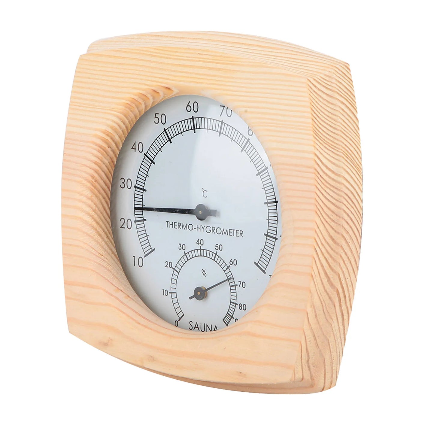 Sauna Thermometer & Hygrometer aus Holz – Temperatur- und Luftfeuchtigkeitsmesser | WELLURE