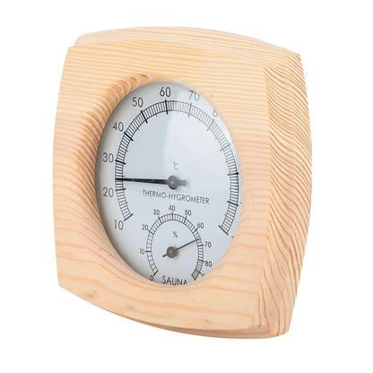 Sauna Thermometer & Hygrometer aus Holz – Temperatur- und Luftfeuchtigkeitsmesser | WELLURE