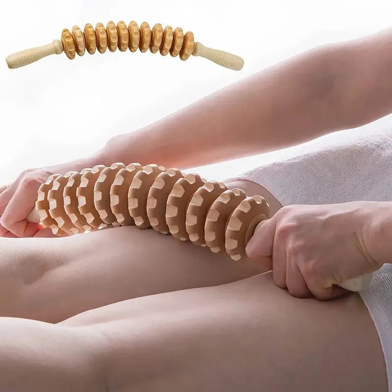 Faszienroller aus Holz – Körpermassage für Arme, Beine & Rücken | WELLURE
